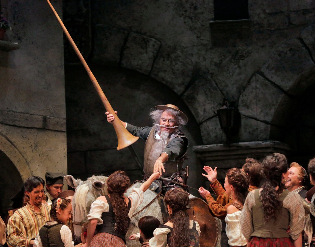 Bass Ferruccio Furlanetto is Don Quixote in San Diego Opera's DON QUIXOTE, April 2014. Photo copyright Ken Howard