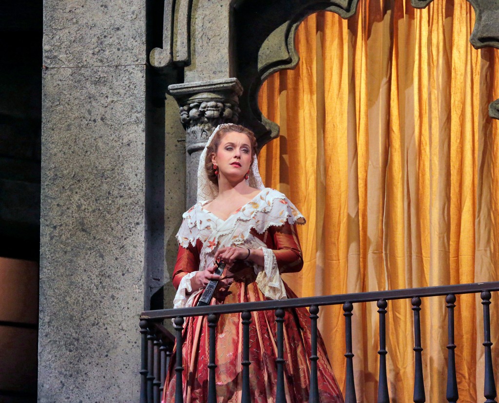 Mezzo-soprano Anke Vondung is Dulcinea in San Diego Opera's DON QUIXOTE, April 2014. Photo copyright Ken Howard. 