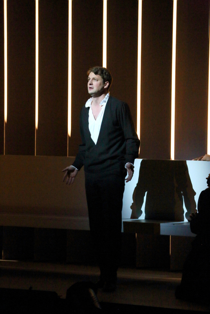 Liam Bonner as Aeneas in "Dido and Aeneas." Photo: Craig Mathew / LA Opera 
